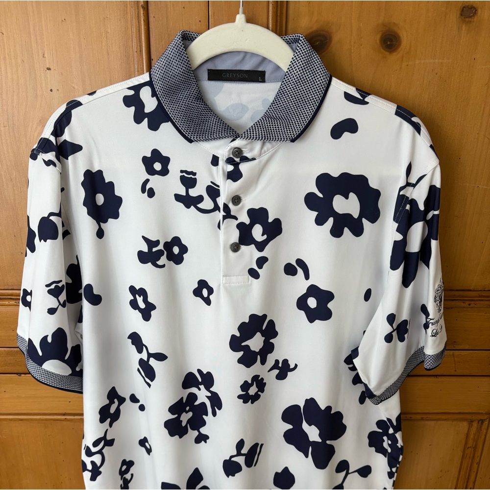 Greyson Flower Print Polo